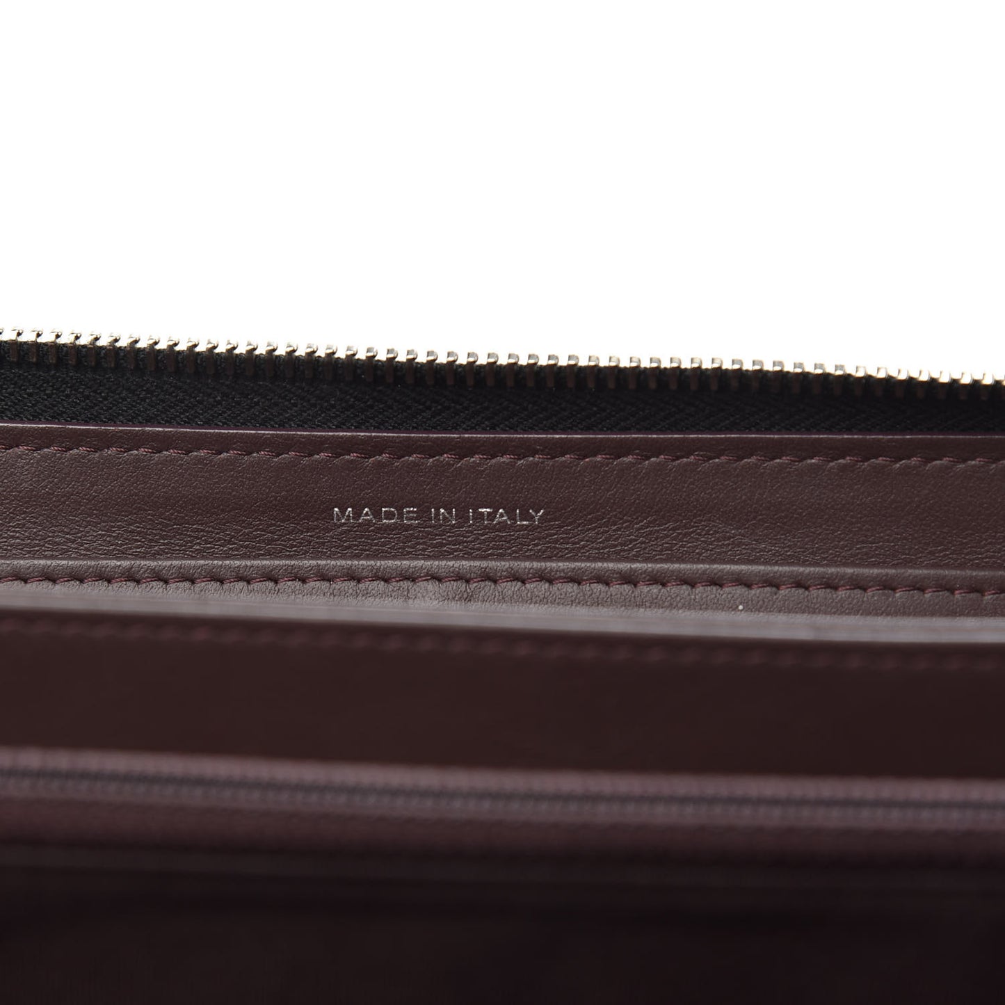 Grained Calfskin Neo Executive Zip Around Wallet Black