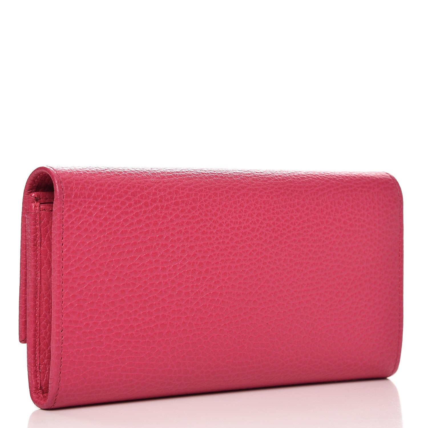 Gucci Dollar Calfskin GG Marmont Continental Wallet Box Pink 3 of 7