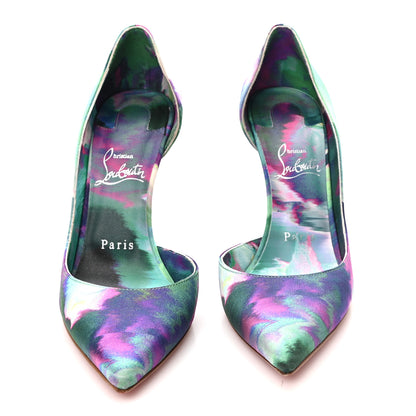Christian Louboutin Satin Melancholia Iriza 100 Pumps 37.5 Multicolor 3 of 9
