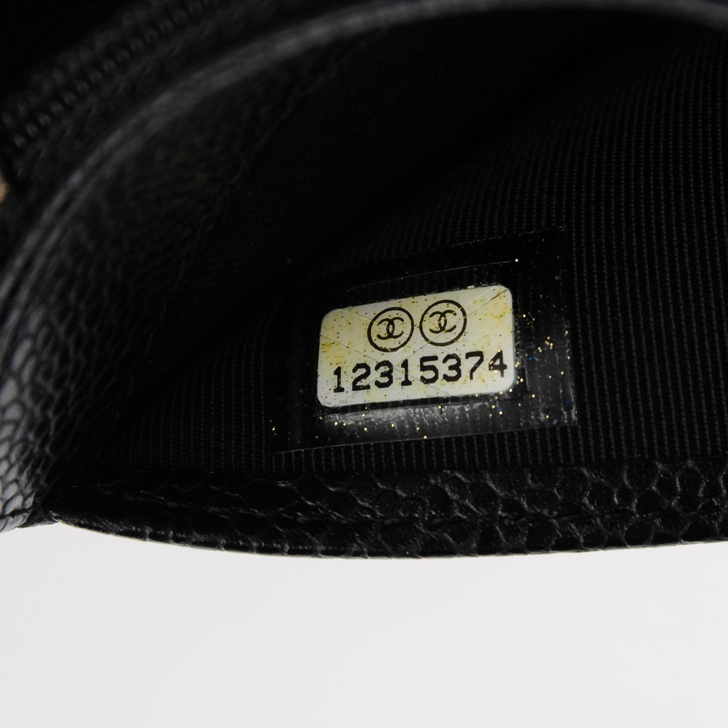 Caviar Quilted Yen Wallet Black