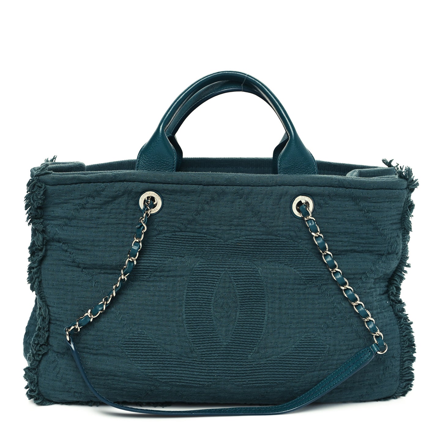 Canvas Large Double Face Shopping Tote Green