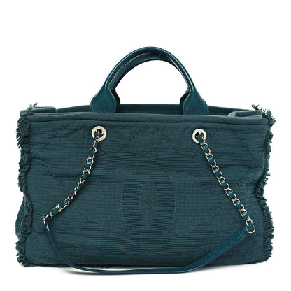 Chanel Canvas Large Double Face Shopping Tote Green 1 of 12