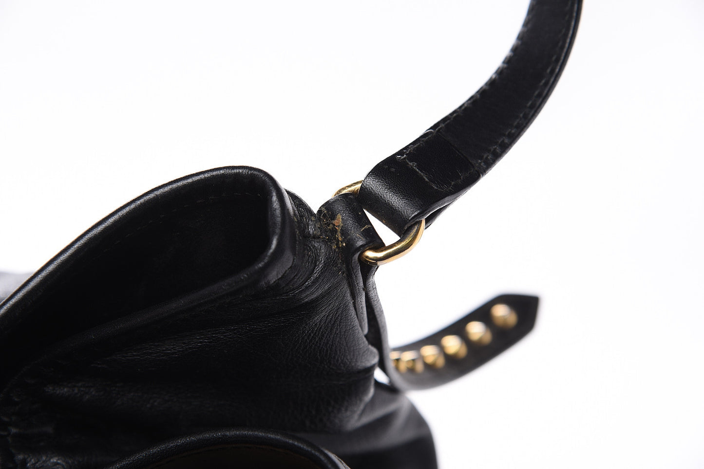 Lambskin Bridle Studs Small Canterbury Tote Black