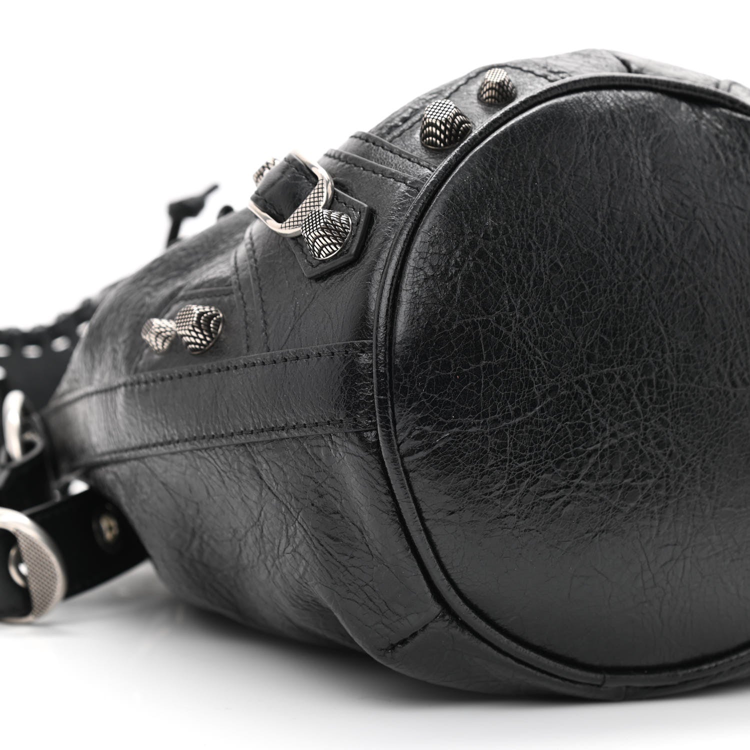 Balenciaga Agneau Arena Le Cagole Bucket Bag XS Black 9 of 10