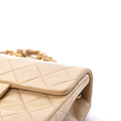 Chanel Lambskin Quilted Mini Square Flap Beige 15 of 18