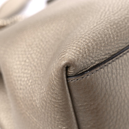 Gucci Metallic Pebbled Calfskin Medium Soho Chain Shoulder Bag Golden Beige 10 of 13