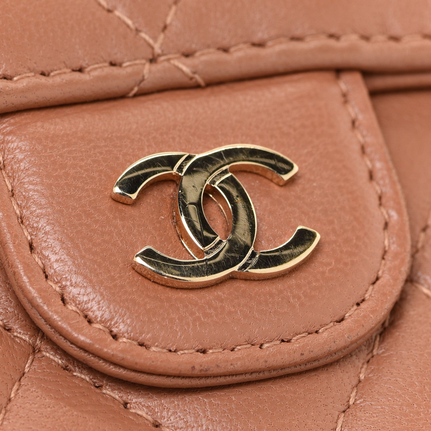 Chanel Lambskin Quilted Compact Flap Wallet Beige 9 of 14