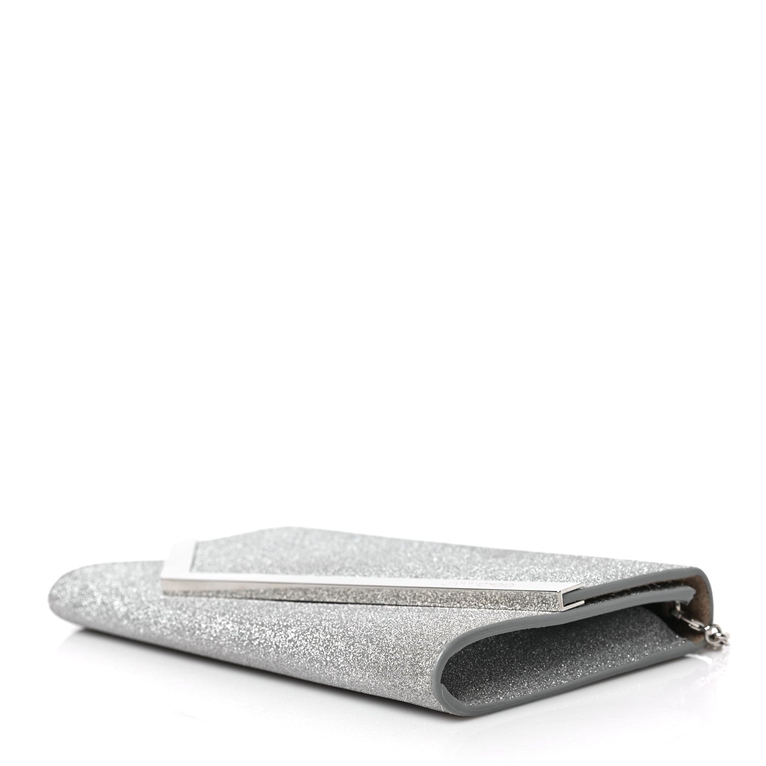 Jimmy Choo Glitter Emmie Clutch Silver 8 of 9