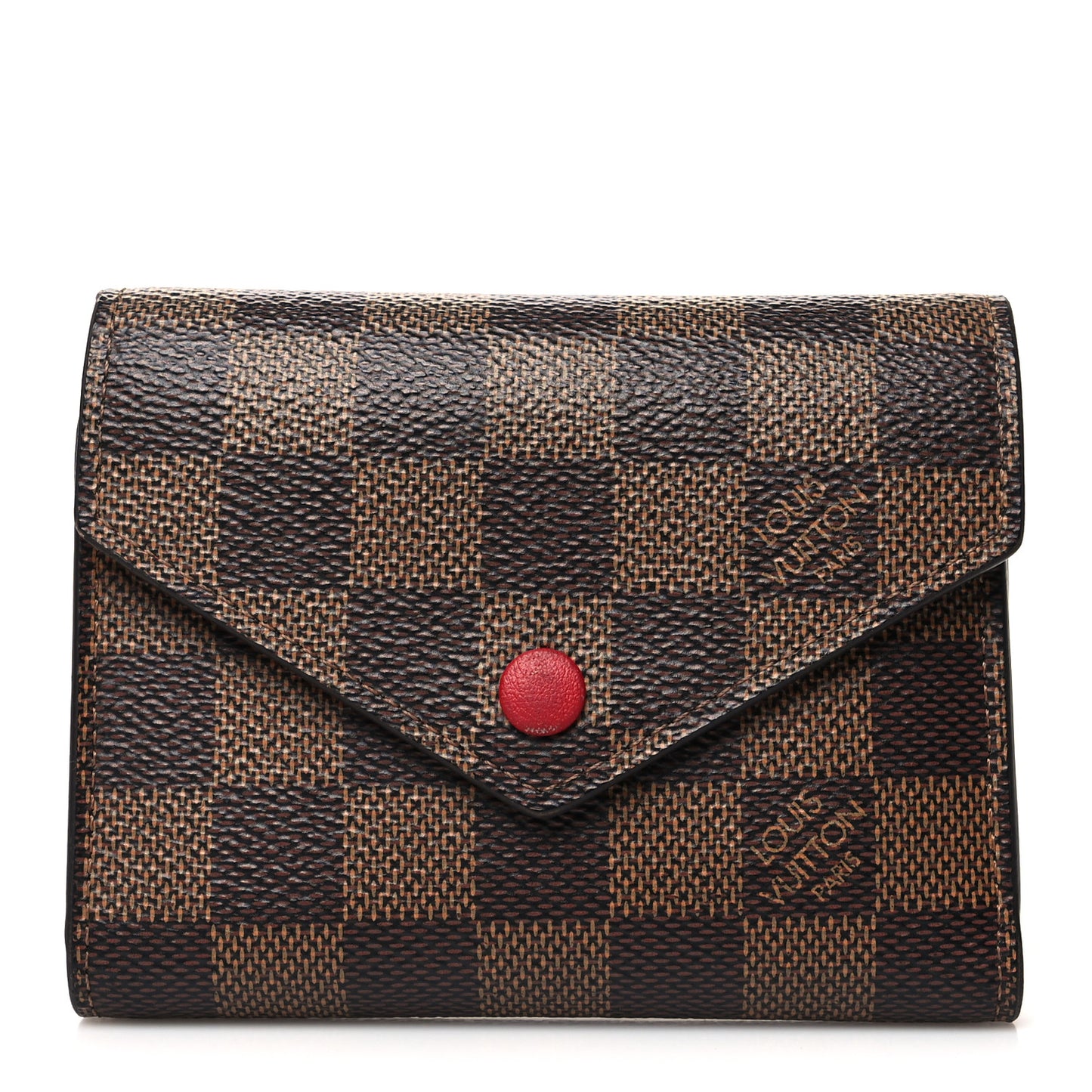 Damier Ebene Victorine Wallet Red