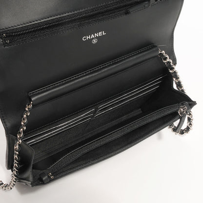 Chanel Caviar Timeless CC Wallet on Chain WOC Black 6 of 9