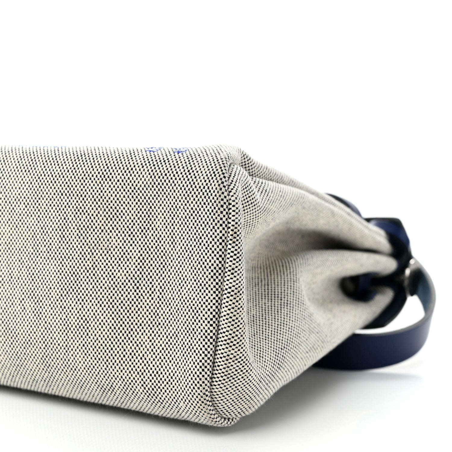 Hermes Vache Hunter Toile H Brides de Gala Herbag Zip Retourne 31 PM Bleu De France Ecru Black 11 of 11