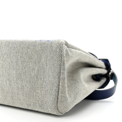 Hermes Vache Hunter Toile H Brides de Gala Herbag Zip Retourne 31 PM Bleu De France Ecru Black 11 of 11