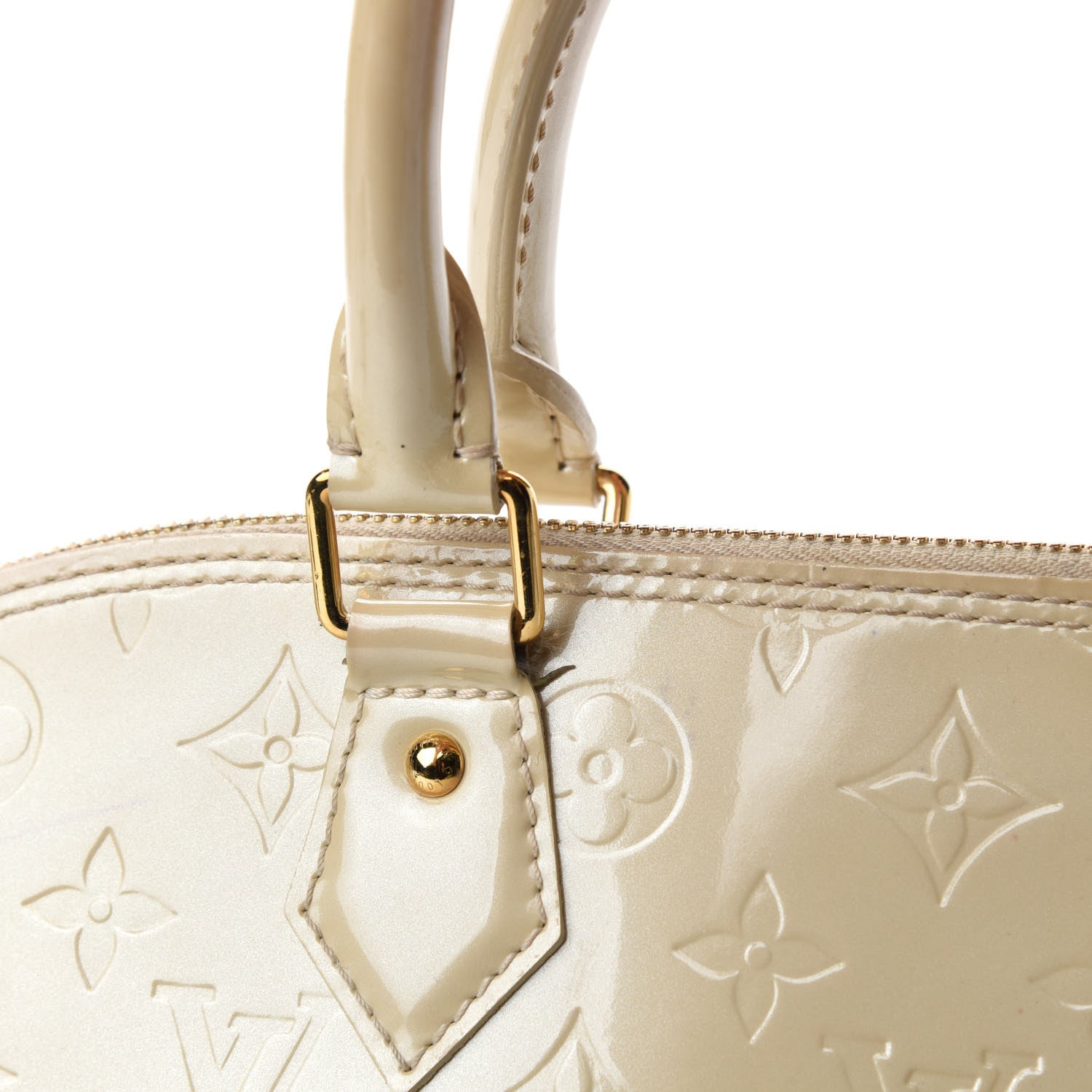 Louis Vuitton Vernis Alma MM Blanc Corail 15 of 27