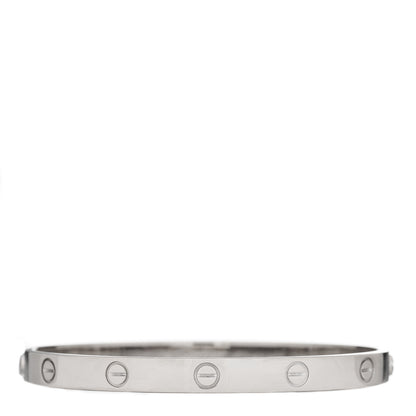 Cartier 18K White Gold LOVE Bracelet 19 1 of 3