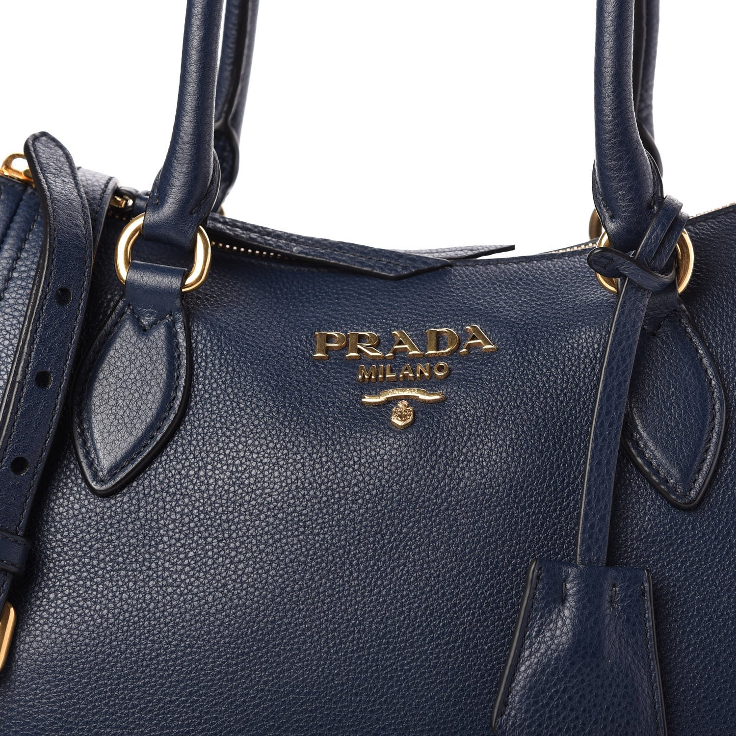 Prada Vitello Daino Shoulder Bag Baltico 10 of 10
