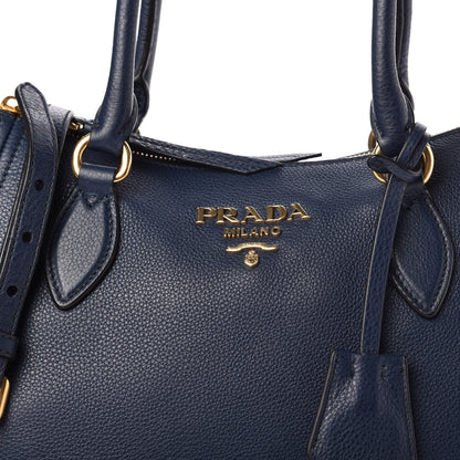 Prada Vitello Daino Shoulder Bag Baltico 10 of 10
