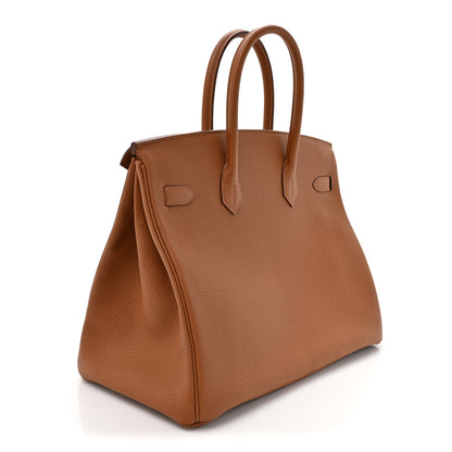 Hermes Togo Swift Officier Birkin 35 Gold Ambre 2 of 9