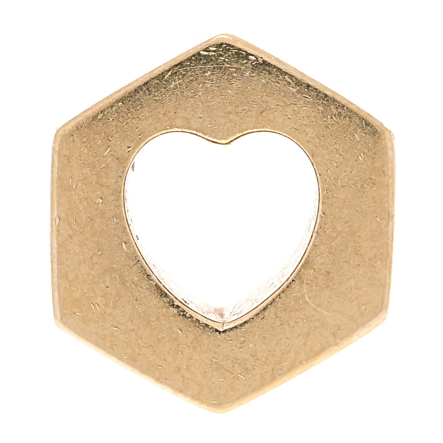 Foundrae 18K Yellow Gold Small Ceramic Heart Beat Pendant Aqua 1 of 4