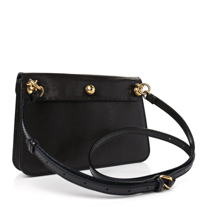 Fendi Glazed Calfskin Secret Code Crossbody Black 3 of 10