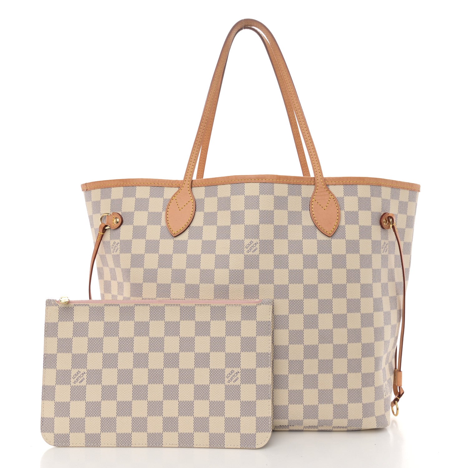 Louis Vuitton Damier Azur Neo Neverfull MM Rose Ballerine 3 of 17
