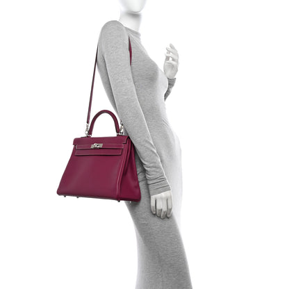 Hermes Epsom Candy Kelly Retourne 32 Tosca Rose Tyrien 2 of 11