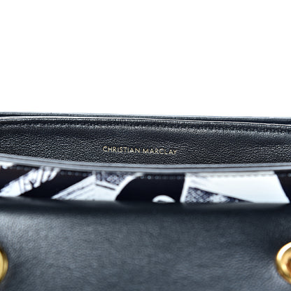 Celine Calfskin Zzhaa Printed x Christian Marclay Small C Bag Black White 6 of 10