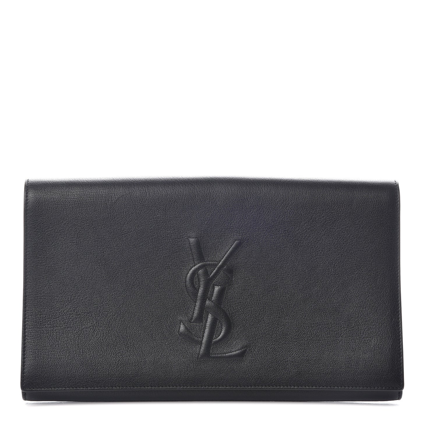 Calfskin Monogram Large Belle De Jour Clutch Black