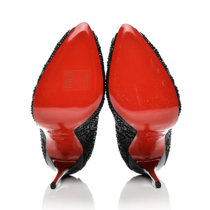 Christian Louboutin Calfskin Strass Rihanini 120 Booties 37 Black 5 of 8