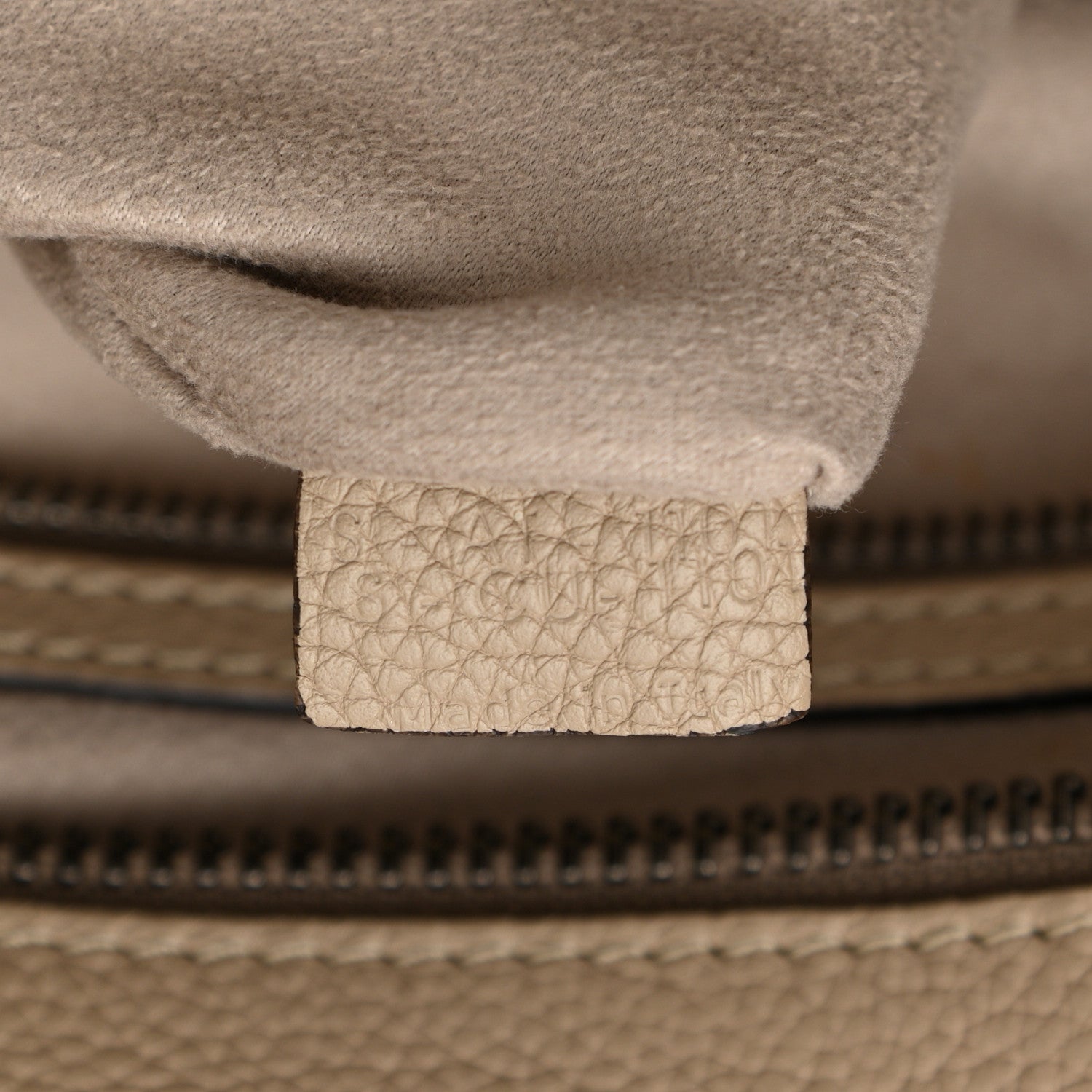Celine Drummed Calfskin Shoulder Luggage Dune 7 of 17