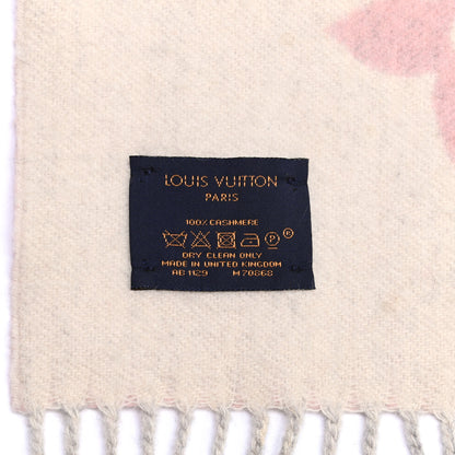 Louis Vuitton Cashmere Monogram Reykjavik Scarf Bleu Rose 7 of 8