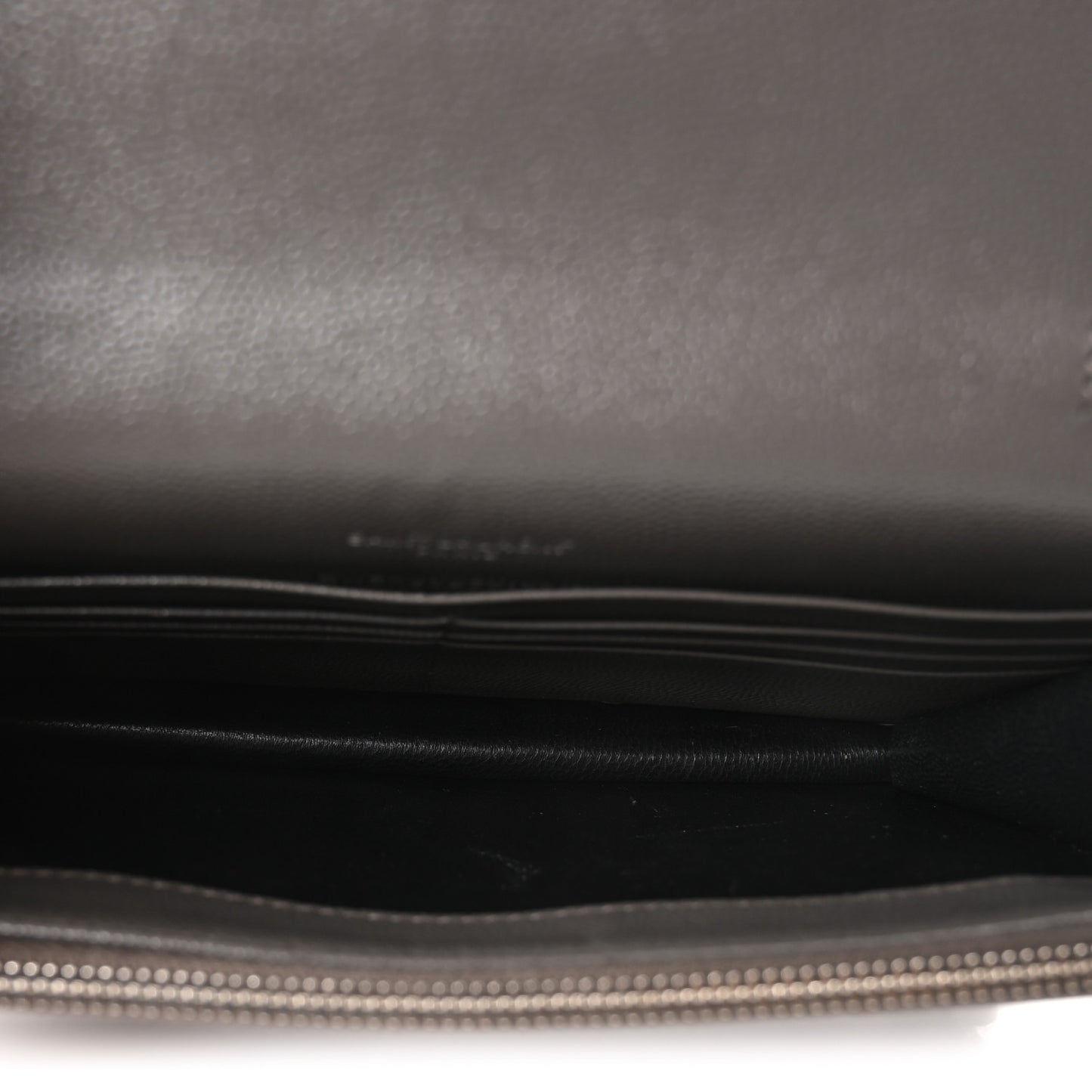 Grain De Poudre Matelasse Chevron Monogram Envelope Chain Wallet Coal