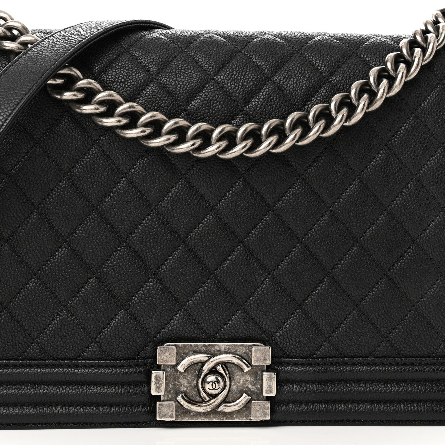 Caviar Quilted New Medium Boy Flap Black
