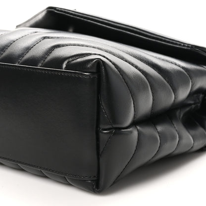 Saint Laurent Calfskin Y Quilted Monogram Monochrome Small Loulou Chain Satchel Black 10 of 10