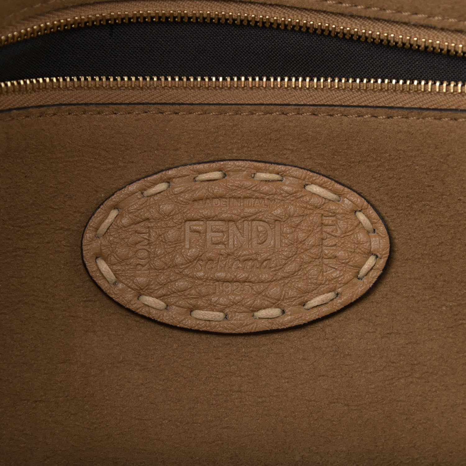 Fendi Curly Sheepskin Cuoio Romano Selleria Baguette Camel Cammello 5 of 11