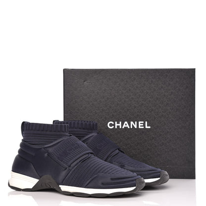 Chanel Stretch Fabric CC Sneakers 42 Blue 16 of 16