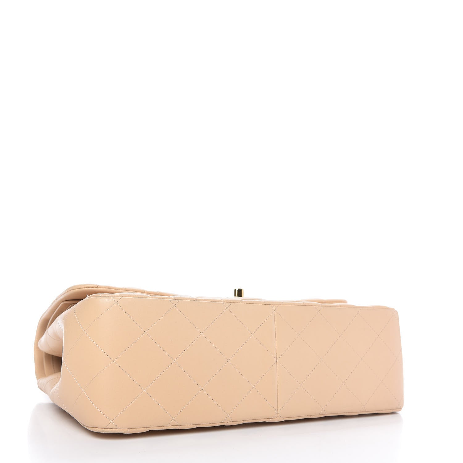 Chanel Lambskin Quilted Jumbo Double Flap Beige 4 of 10