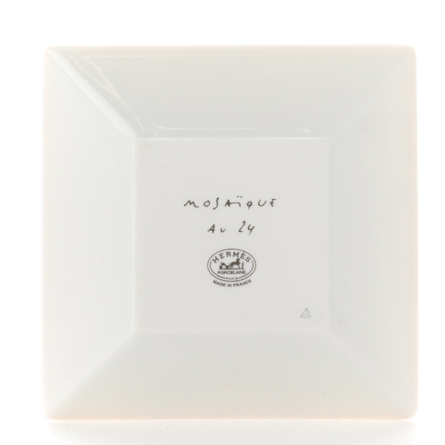 Porcelain Mosaique Au 24 Square Plate N°1 Gold