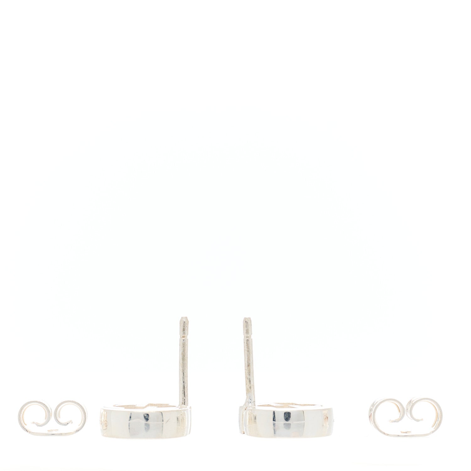 Gucci Sterling Silver Interlocking GG Stud Earrings 3 of 4