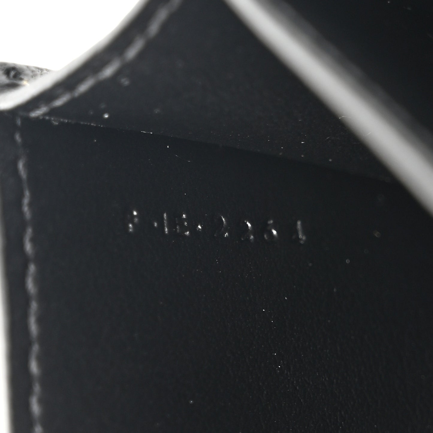 Shiny Calfskin Triomphe Busincess Card Holder Black