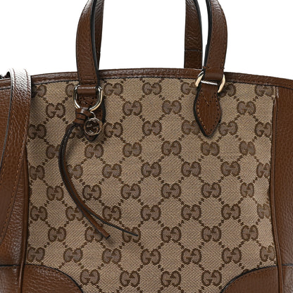 Gucci Monogram Small Bree Tote Beige Tabacco 8 of 10