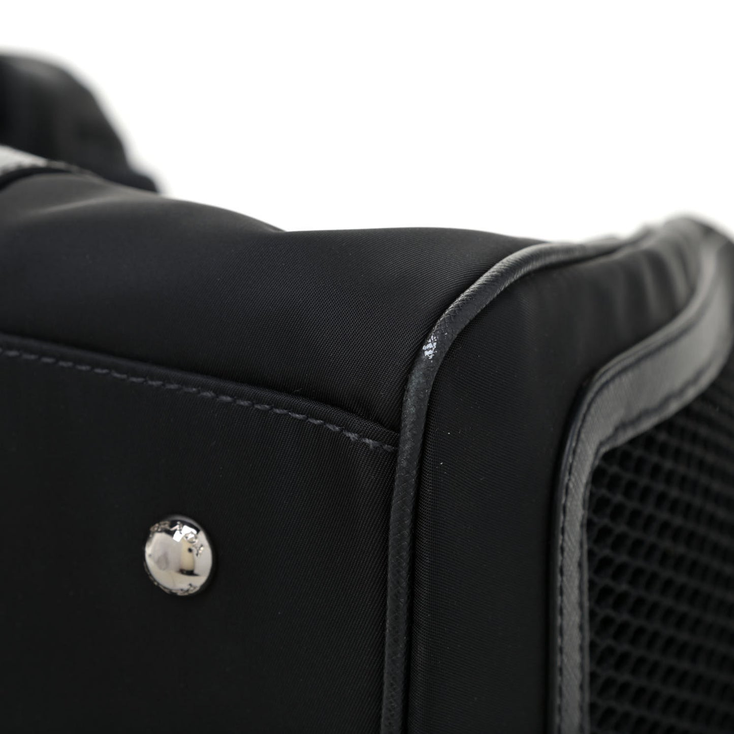 Tessuto Nylon Saffiano Pet Carrier Black