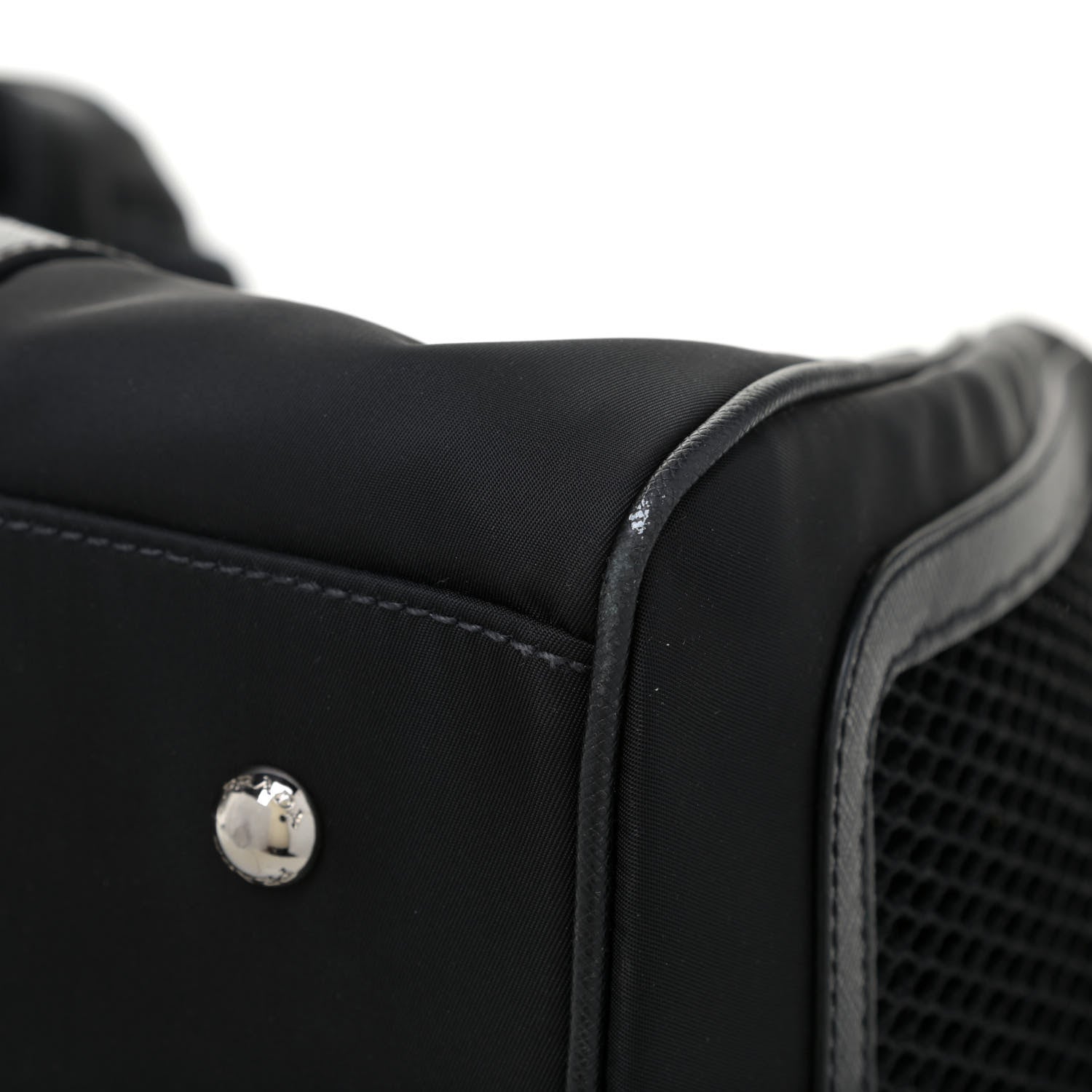 Prada Tessuto Nylon Saffiano Pet Carrier Black 7 of 9