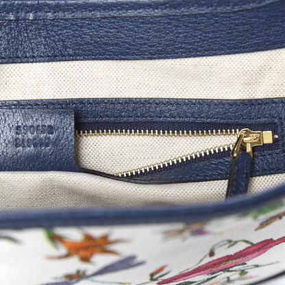 Gucci Canvas Flora Medium Jackie Hobo Blue Agata 8 of 12