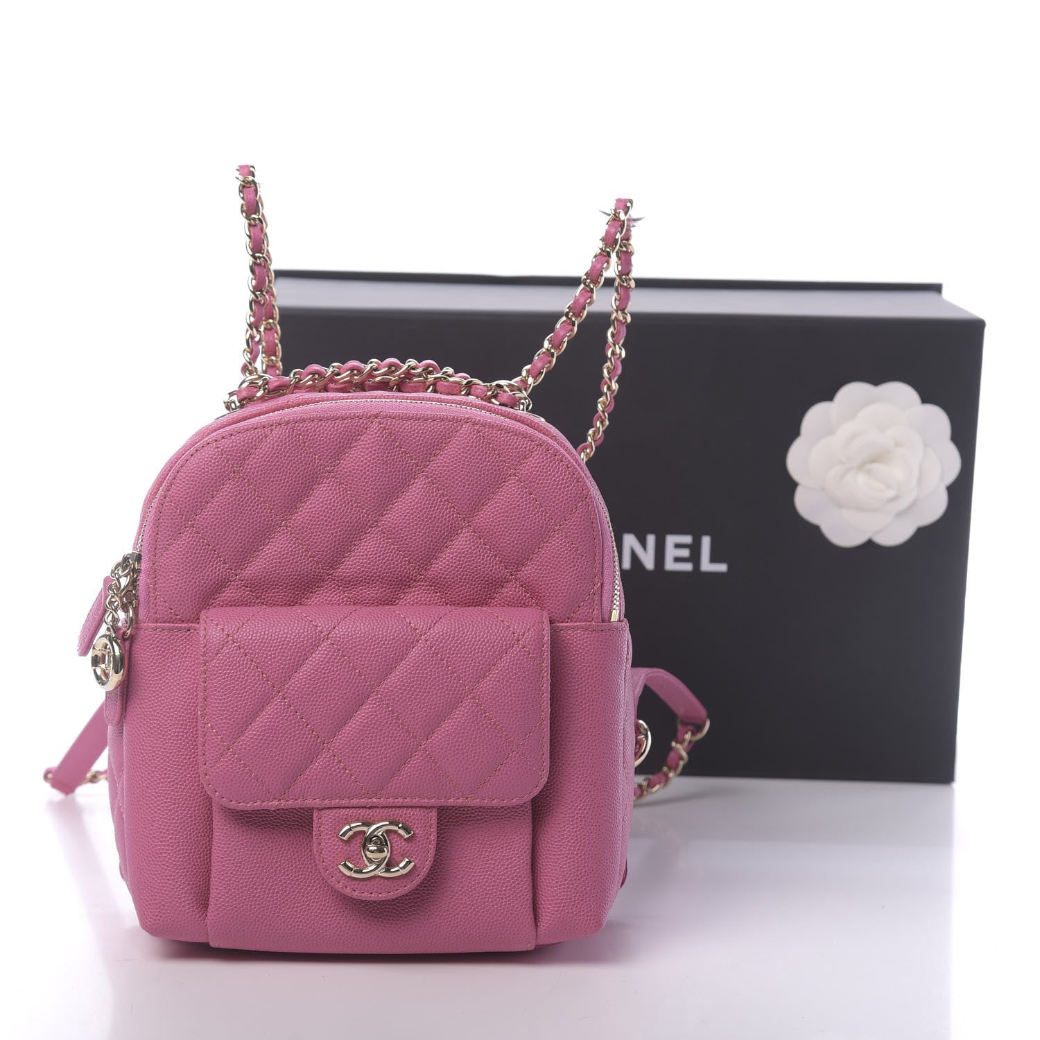 Chanel Caviar Quilted Small CC Day Backpack Pink 10 of 10