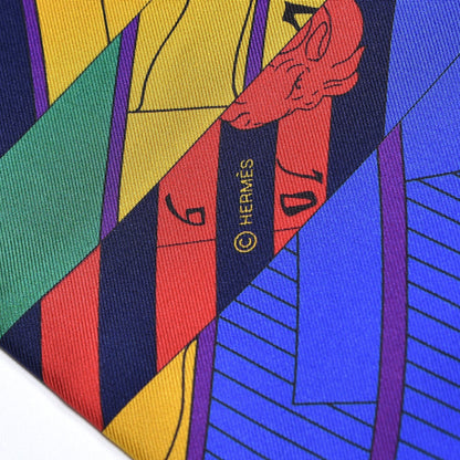 Hermes Silk Astrologie Nouvelle Maxi Twilly Violet Vert Jaune 6 of 6