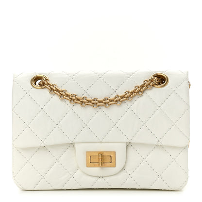 Chanel Aged Calfskin Quilted 2.55 Reissue Mini Flap White 1 of 13