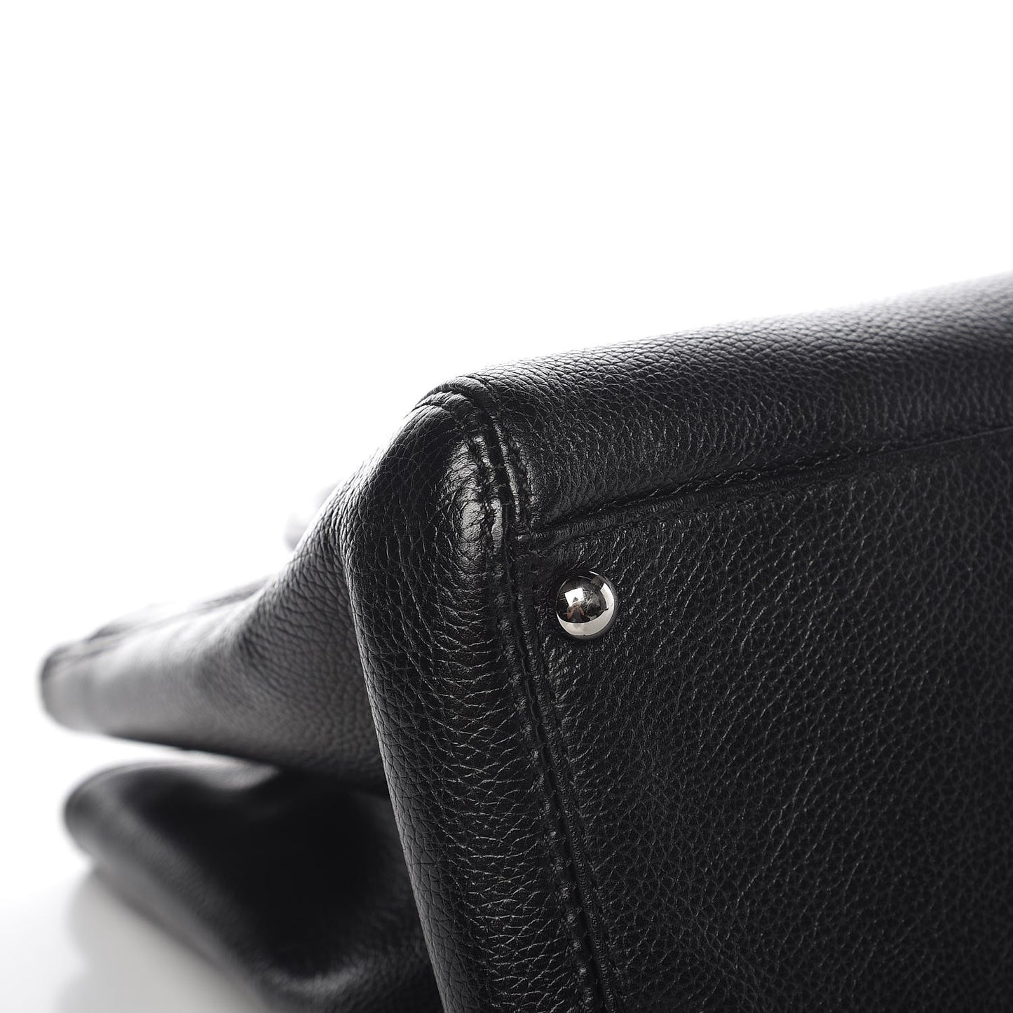 Calfskin Mademoiselle Lock Cerf Shopper Tote Black