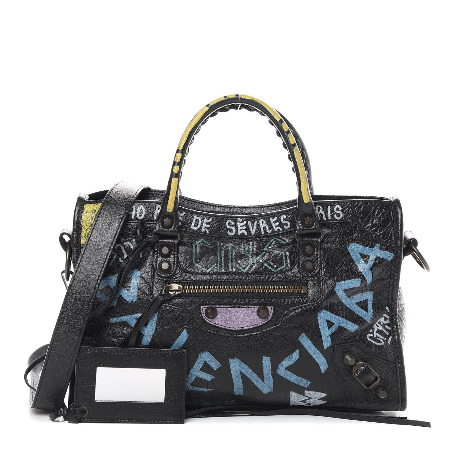 Agneau Graffiti All Over Classic Hardware S City Black Multicolor