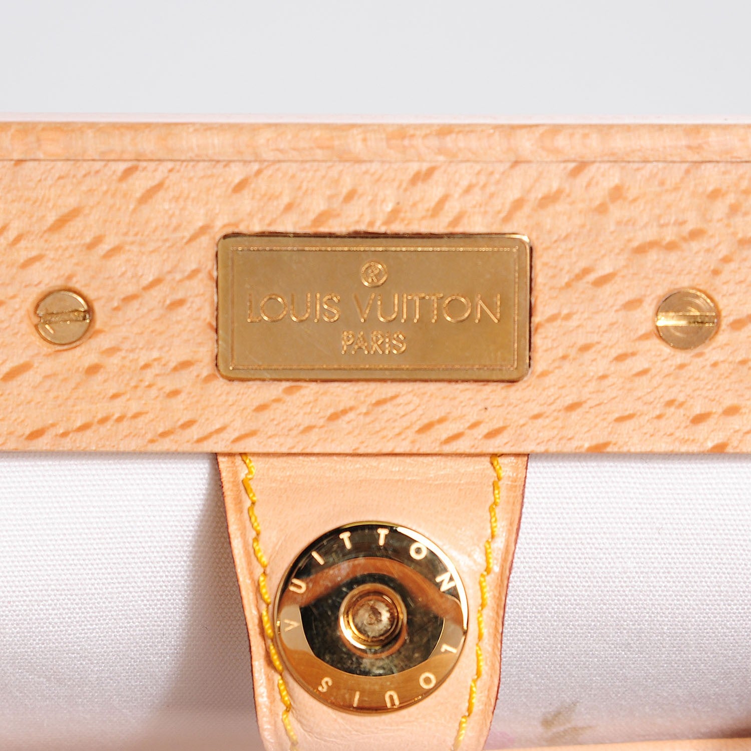 Louis Vuitton Silk Satin Monogram Multicolor Abelia White 6 of 8