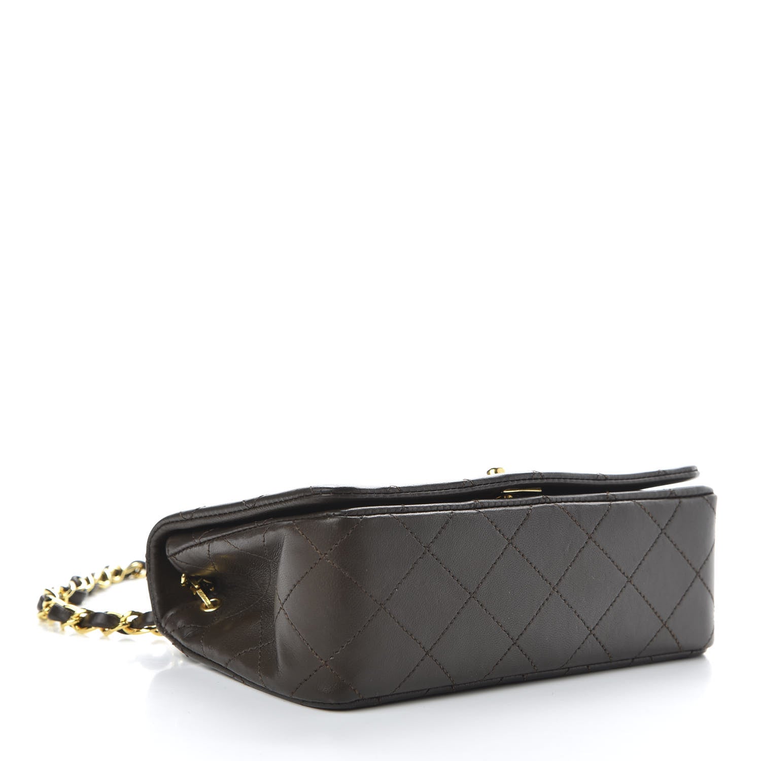 Chanel Lambskin Quilted Mini Flap Dark Brown 4 of 13